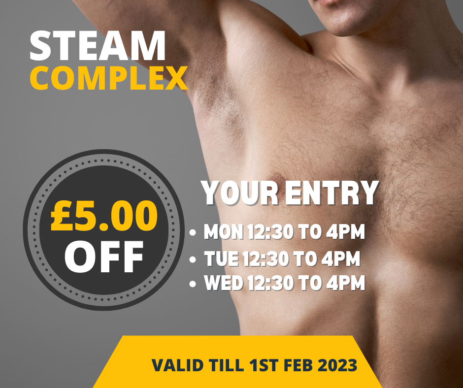 Steam Complex Leeds, biphoria, steam complex gay sauna leeds