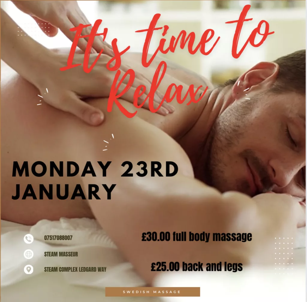steam masseur, gay and bisexual male sauna