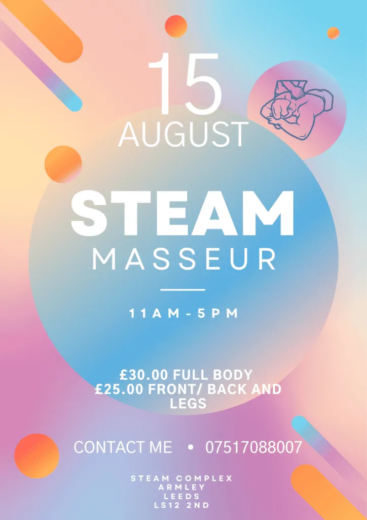 steam complex, massage, leeds