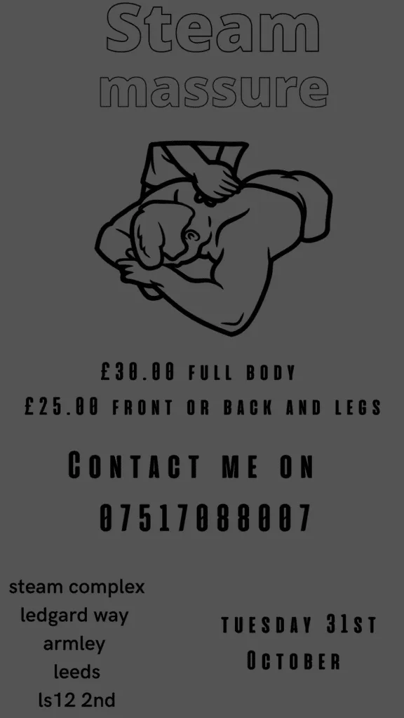 steam complex, Leeds, massage